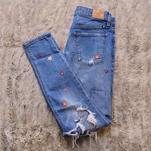 Lucky Brand Flower Stitch Jeans